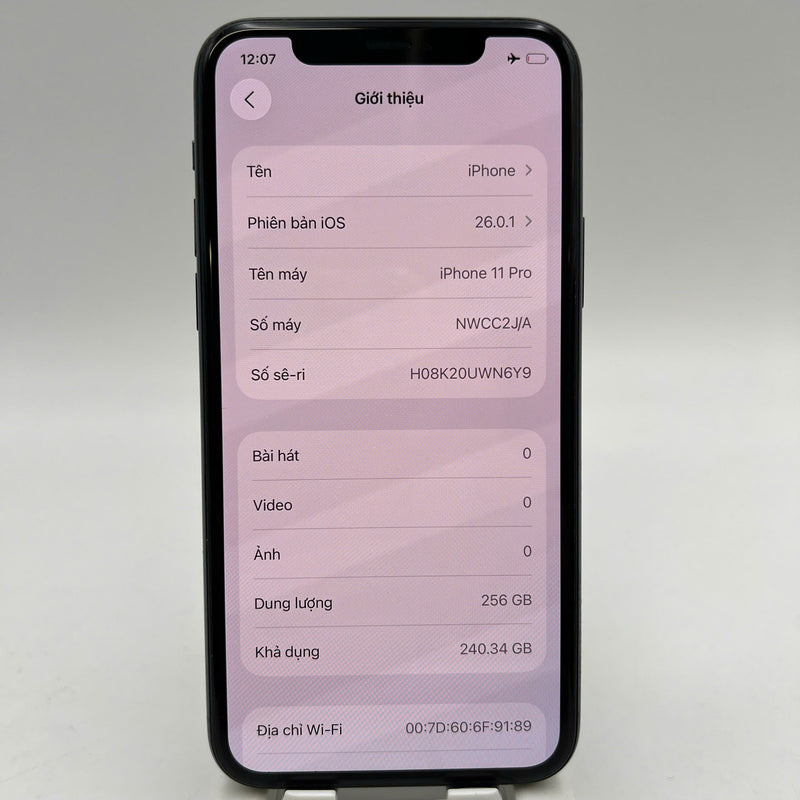 iPhone 11 Pro 256GB Xanh Lá 98% pin 100% ĐBH Máy đã trả hết tiền mạng dùng như Quốc tế Apple (Đã thay pin) - HH0288