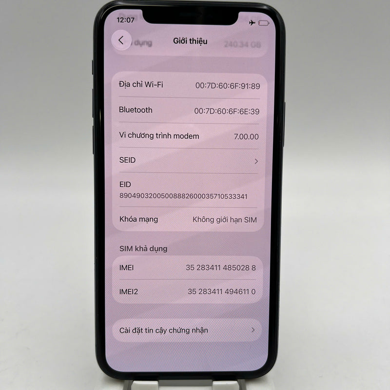 iPhone 11 Pro 256GB Xanh Lá 98% pin 100% ĐBH Máy đã trả hết tiền mạng dùng như Quốc tế Apple (Đã thay pin) - HH0288