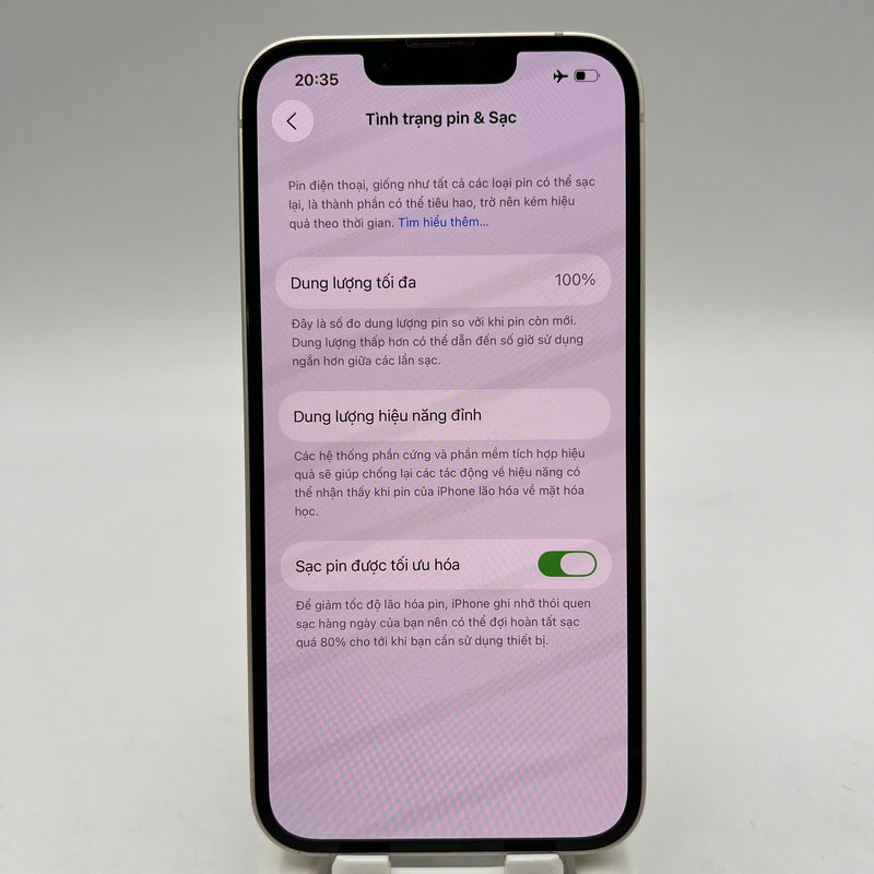 iPhone 14 256GB Trắng 98% pin 100% Quốc tế từ DCM (Không dùng sim DCM - Đã thay pin, màn xước, xước viền) - HH8852