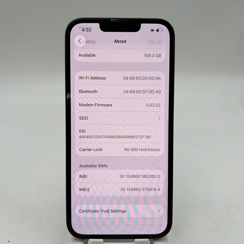 iPhone 13 128GB Đen 98% pin 100% Quốc tế từ AU (Không dùng sim AU - Đã thay pin, ám viền, xước viền) - HH3830