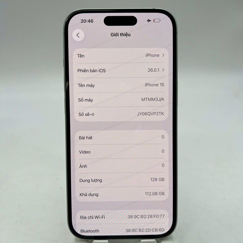 iPhone 15 128GB Xanh Lá 98% pin 100% Quốc tế Apple (Đã thay pin, xước viền cam) - HH4568