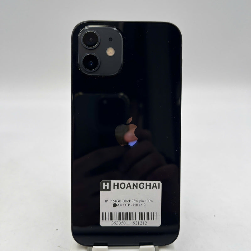 iPhone 12 64GB Đen 98% pin 100% Máy đã trả hết tiền mạng dùng như Quốc tế Apple (Đã thay pin) - HH1212