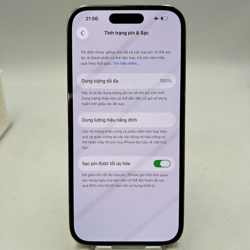 iPhone 14 Pro 256GB Vàng 98% pin 100% Quốc tế từ AU (Không dùng sim AU - Đã thay pin, đốm 0.5x/3x, màn xước, viền xước, viền cam xước) - HH3343