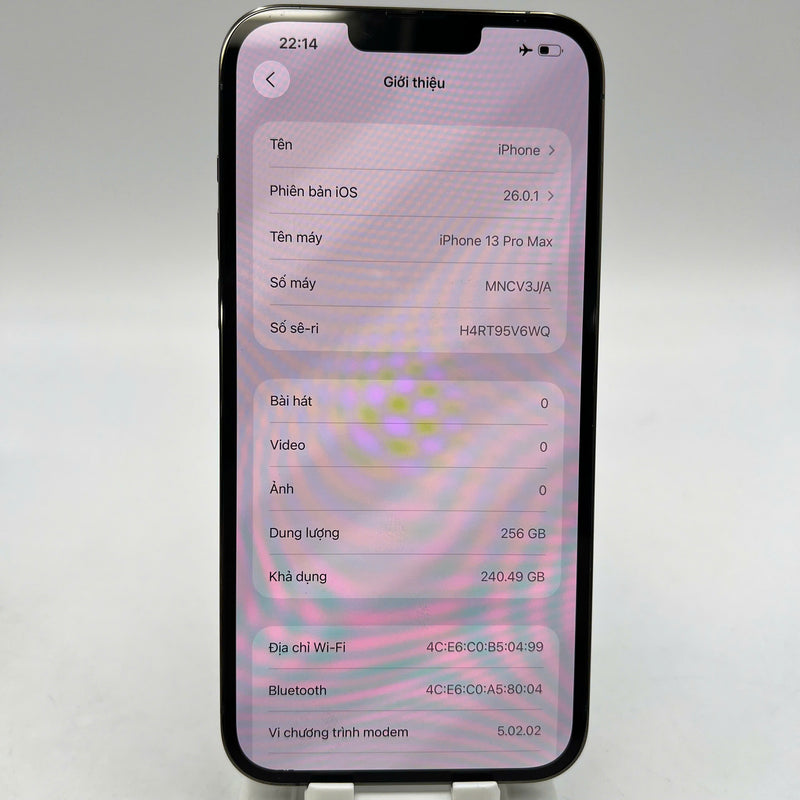 iPhone 13 Pro Max 256GB Xanh Lá 98% pin 100% Quốc tế từ SB (Không dùng sim SB - Đã thay pin, xước viền chân sạc) - HH3642