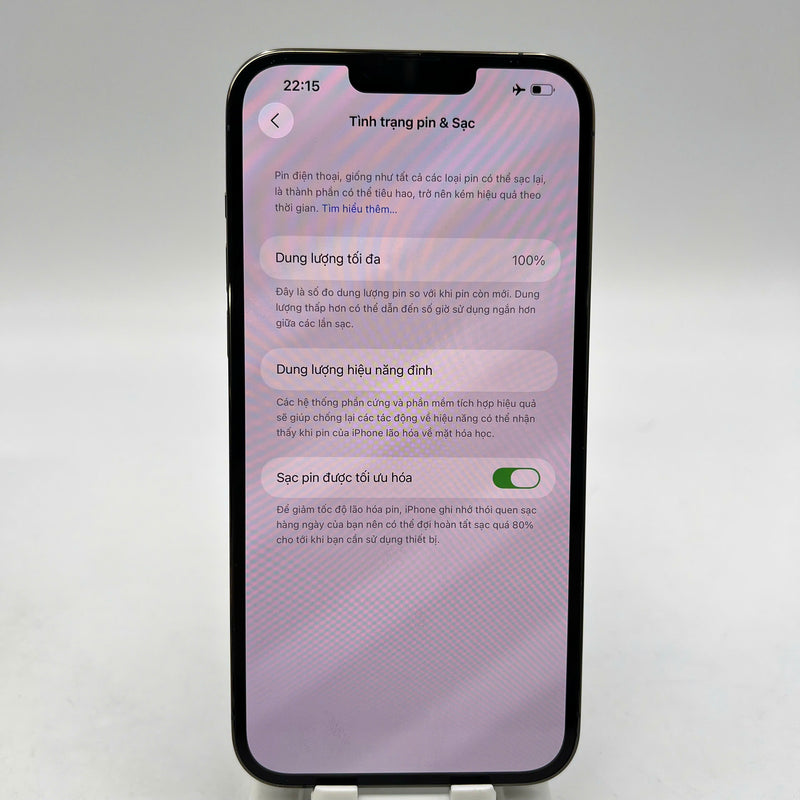 iPhone 13 Pro Max 256GB Xanh Lá 98% pin 100% Quốc tế từ SB (Không dùng sim SB - Đã thay pin, xước viền chân sạc) - HH3642