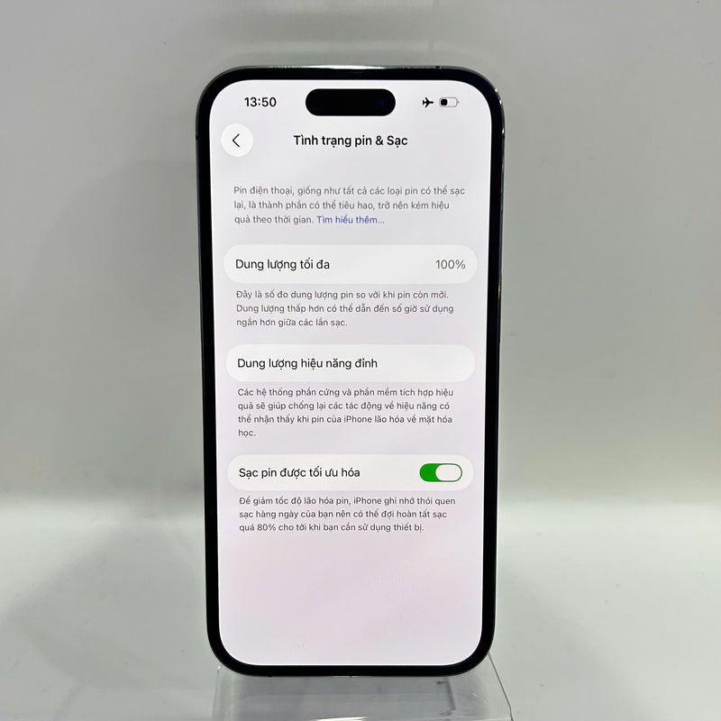 iPhone 14 Pro 256GB Tím 98% pin 100% Quốc Tế Apple (màn xước,viền xước, đốm 0,5x/3x,ĐTP) - HH5001