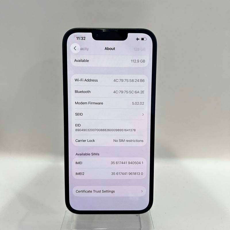 iPhone 13 128GB Đen 98% pin 100% Máy đã trả hết tiền mạng dùng như Quốc tế Apple (ám viền,ĐTP) - HH5041