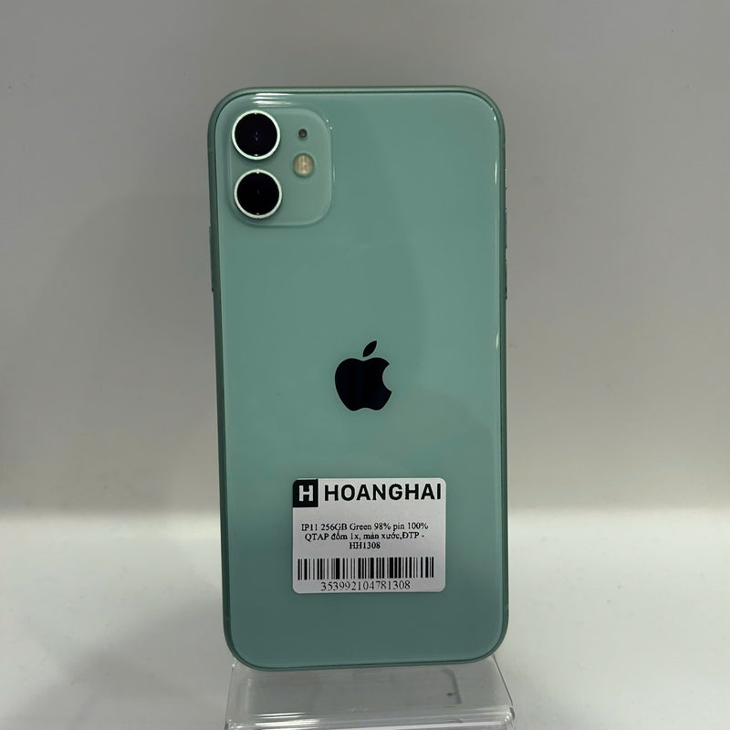 iPhone 11 256GB Xanh Lá 98% pin 100% Quốc Tế Apple (đốm 1x, màn xước,ĐTP) - HH1308
