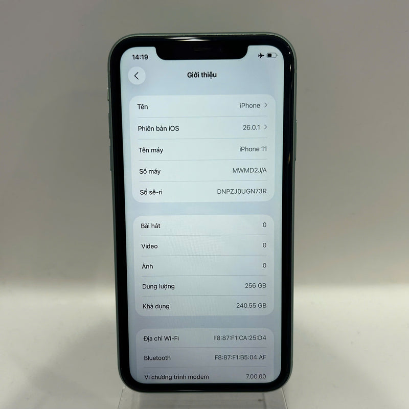 iPhone 11 256GB Xanh Lá 98% pin 100% Quốc Tế Apple (đốm 1x, màn xước,ĐTP) - HH1308