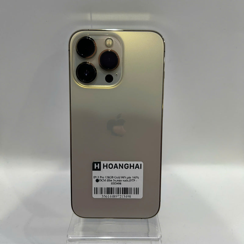 iPhone 13 Pro 128GB Vàng 98% pin 100% Máy đã trả hết tiền mạng dùng như Quốc tế Apple (đốm 3x,màn xước,ĐTP) - HH3498