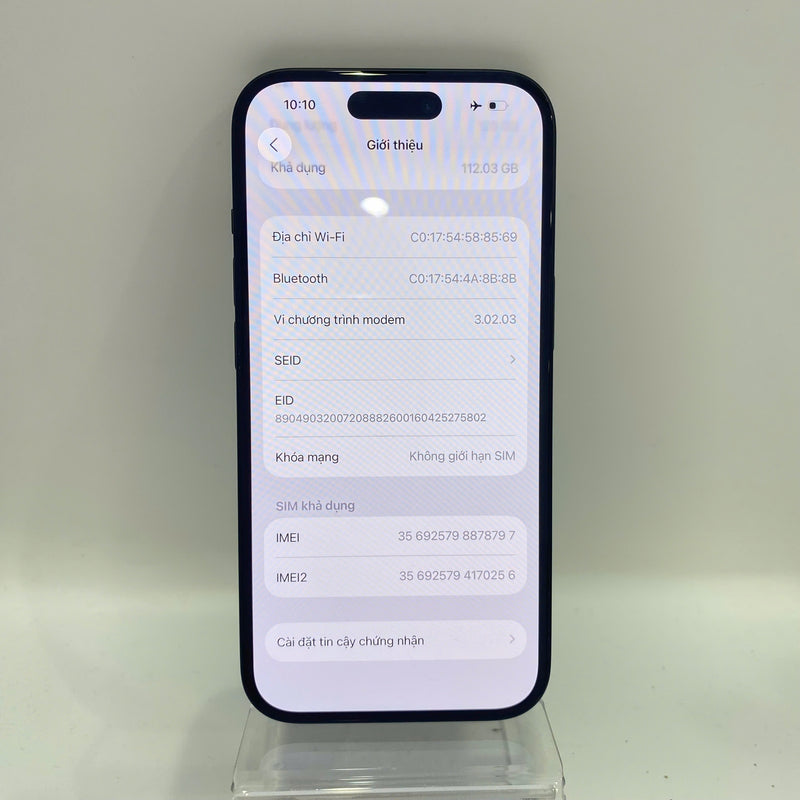 iPhone 15 128GB Đen 98% pin 100% Quốc Tế Apple (màn xước, đã thay pin) - HH8797