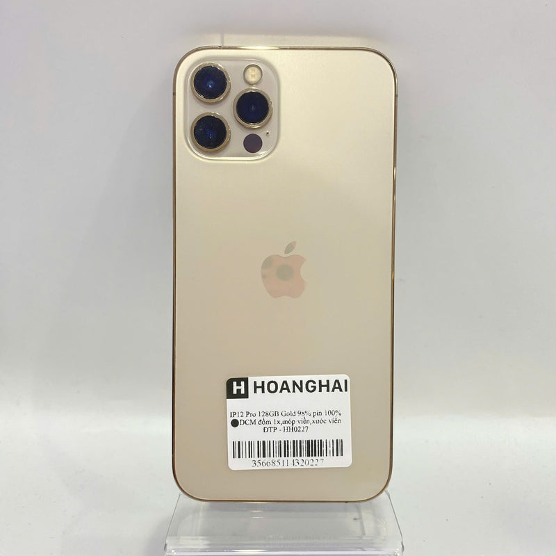 iPhone 12 Pro 128GB Vàng 98% pin 100% Máy đã trả hết tiền mạng dùng như Quốc tế Apple (đốm 1x,móp viền,xước viền, ĐTP) - HH0227