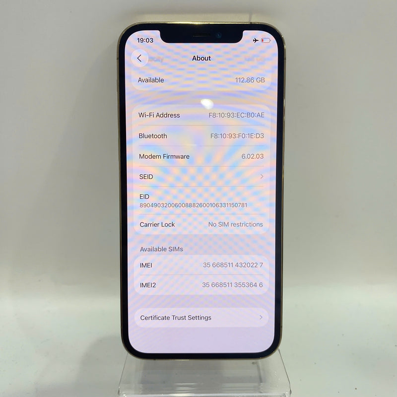 iPhone 12 Pro 128GB Vàng 98% pin 100% Máy đã trả hết tiền mạng dùng như Quốc tế Apple (đốm 1x,móp viền,xước viền, ĐTP) - HH0227