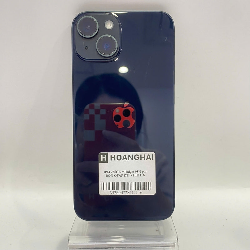iPhone 14 256GB Đen 98% pin 100% Quốc Tế Apple (Đã thay pin) - HH1116