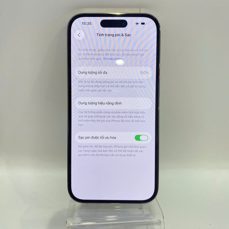 iPhone 14 Pro 128GB Vàng 98% pin 100% Quốc Tế Apple (đốm 3x,màn xước,ĐTP) - HH5190