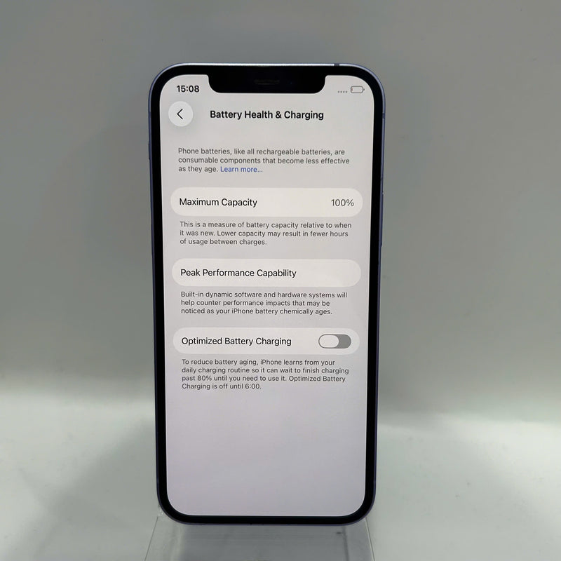 iPhone 12 128GB Tím 98% pin 100% Quốc tế từ AU (Không dùng sim AU - xước viền nhẹ, ĐTP) - HH4281