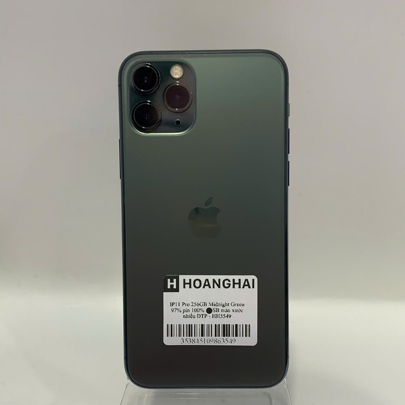iPhone 11 Pro 256GB Xanh Lá 97% pin 100% Máy đã trả hết tiền mạng dùng như Quốc tế Apple (màn xước nhiều, ĐTP) - HH3549
