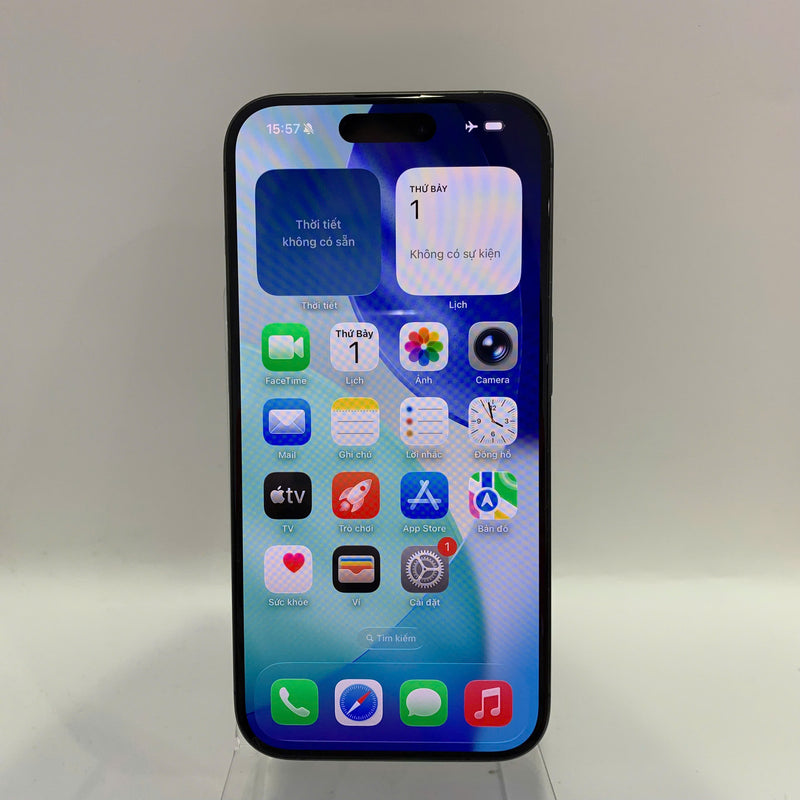 iPhone 15 Pro 128GB Đen 98% pin 100% Quốc Tế Apple (ám mặt lưng,xước sơn viền,ĐTP) - HH3204