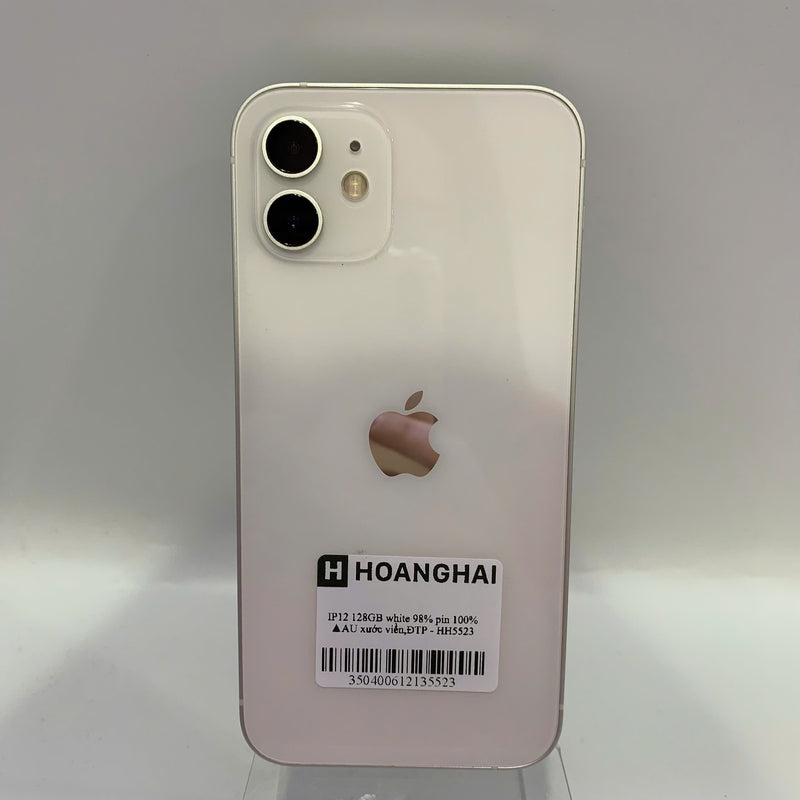 iPhone 12 128GB Trắng 98% pin 100% Quốc tế từ AU (Không dùng sim AU - xước viền,ĐTP) - HH5523