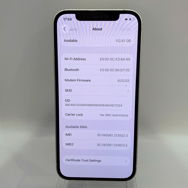 iPhone 12 128GB Trắng 98% pin 100% Quốc tế từ AU (Không dùng sim AU - xước viền,ĐTP) - HH5523