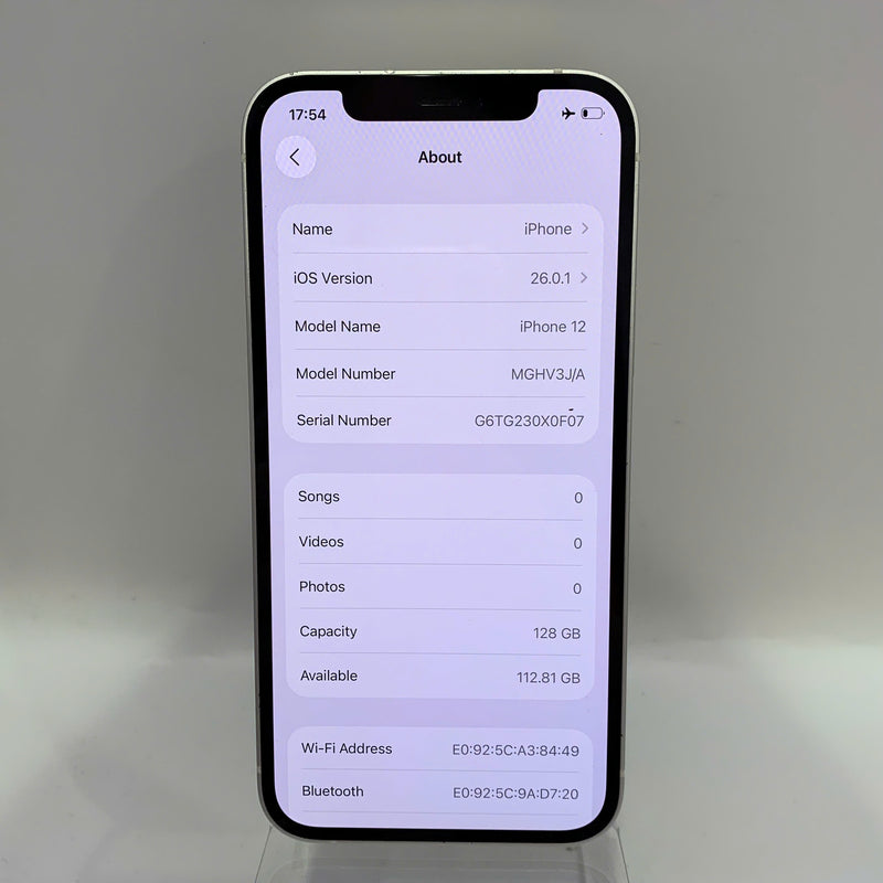 iPhone 12 128GB Trắng 98% pin 100% Quốc tế từ AU (Không dùng sim AU - xước viền,ĐTP) - HH5523