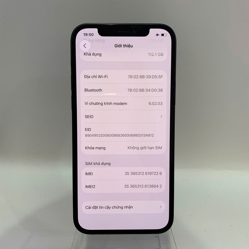 iPhone 12 128GB Đen 98% pin 100% Máy đã trả hết tiền mạng dùng như Quốc tế Apple (xước viền, viền cam xước, ĐTP) - HH7226
