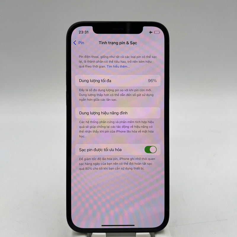 iPhone 12 64GB Đen 98% pin 96% Máy đã trả hết tiền mạng dùng như Quốc tế Apple (ám viền) - HH3592