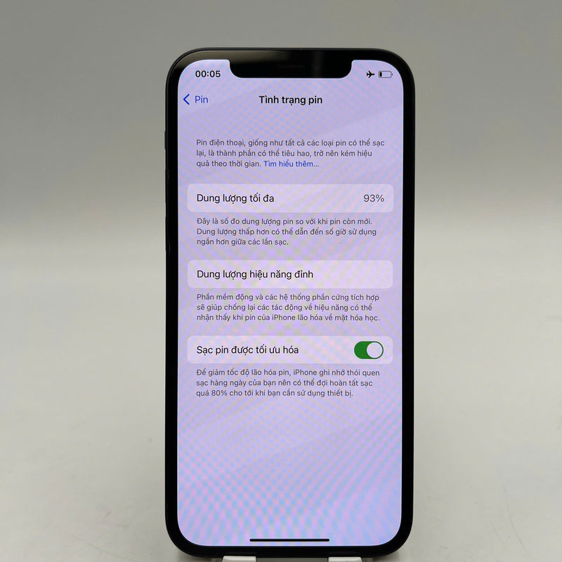 iPhone 12 64GB Đen 98% pin 93% Máy đã trả hết tiền mạng dùng như Quốc tế Apple (xước viền, xước viền cam) - HH4518