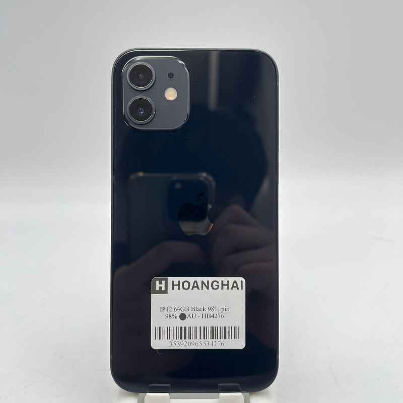 iPhone 12 64GB Đen 98% pin 98% Máy đã trả hết tiền mạng dùng như Quốc tế Apple - HH4276