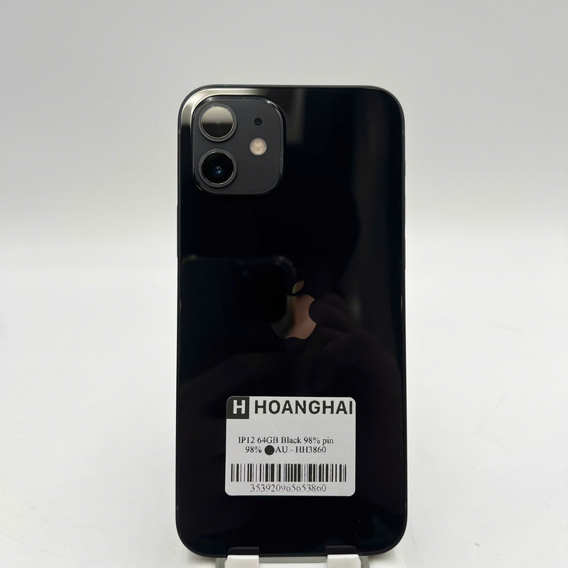 iPhone 12 64GB Đen 98% pin 98% Máy đã trả hết tiền mạng dùng như Quốc tế Apple - HH3860