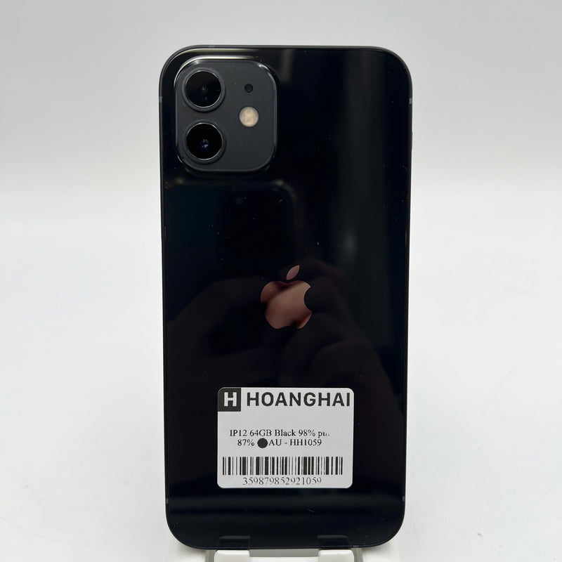 iPhone 12 64GB Đen 98% pin 87% Máy đã trả hết tiền mạng dùng như Quốc tế Apple - HH1059