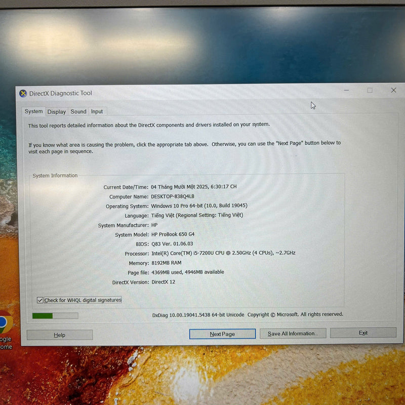 HP Probook 650 G4 15.6" i5 - 7200U/ RAM 8GB/ SSD 256GB BPTN Likenew (có vết nứt bên trái chuột)