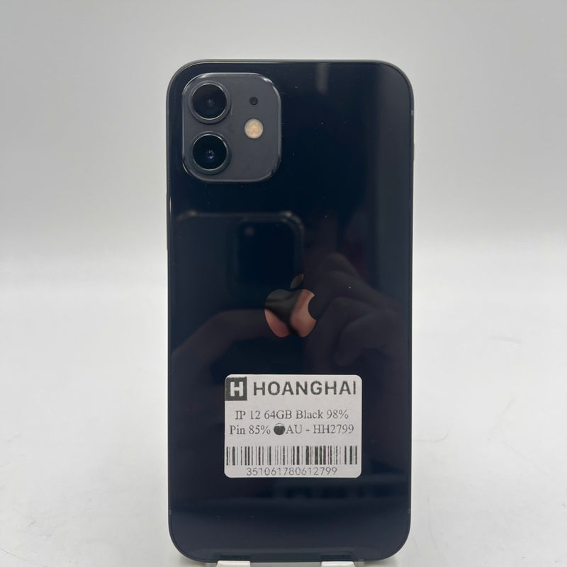 iPhone 12 64GB Đen 98% pin 85% Máy đã trả hết tiền mạng dùng như Quốc tế Apple - HH2799