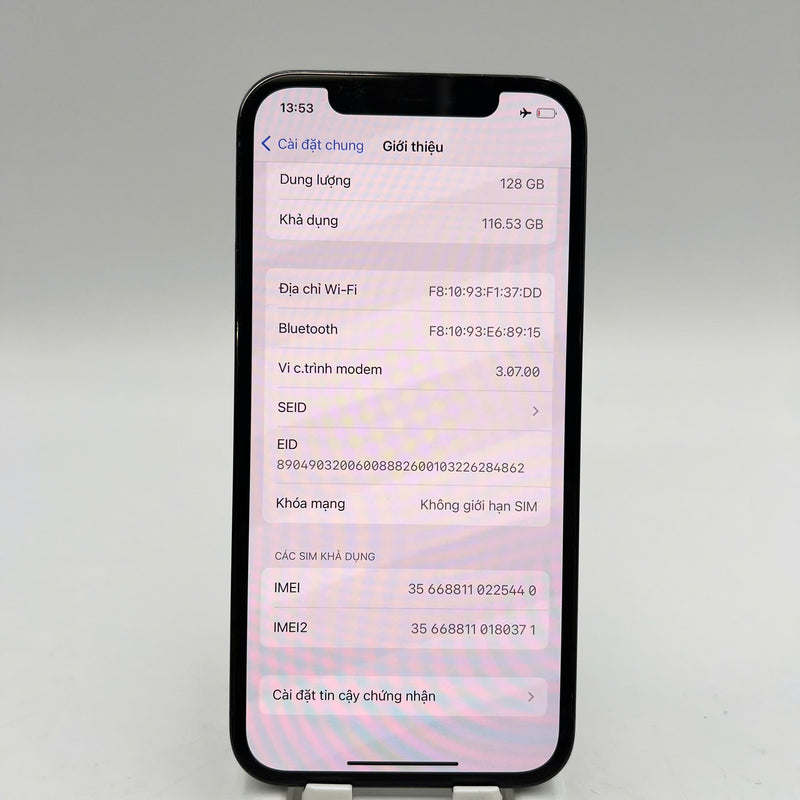 iPhone 12 Pro 128GB Xanh Dương 98% pin 100% Máy đã trả hết tiền mạng dùng như Quốc tế Apple (Đã thay pin) - HH5440