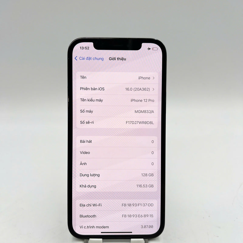 iPhone 12 Pro 128GB Xanh Dương 98% pin 100% Máy đã trả hết tiền mạng dùng như Quốc tế Apple (Đã thay pin) - HH5440