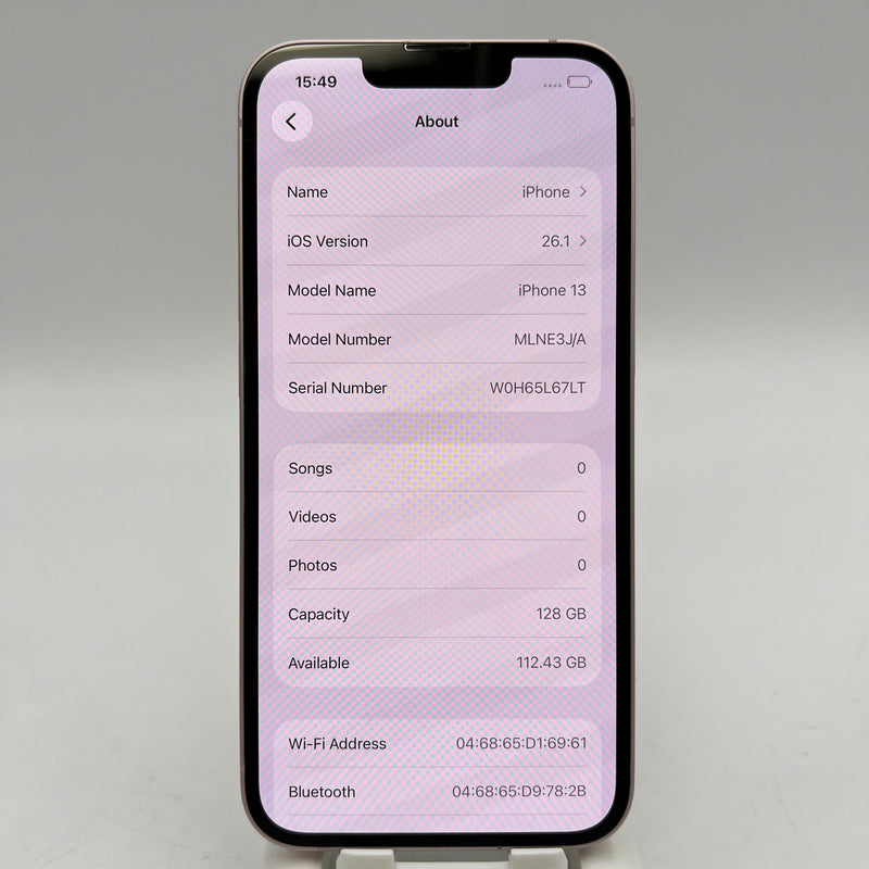 iPhone 13 128GB Hồng 98% pin 100% Quốc tế từ SB (Không dùng sim SB - Đã thay pin) - HH3071