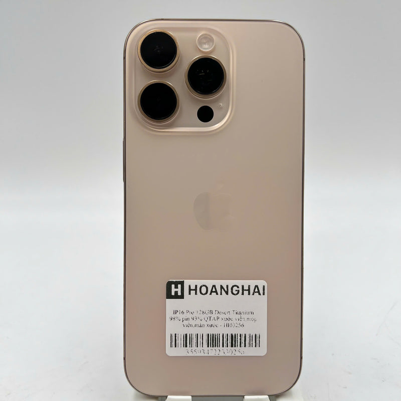 iPhone 16 Pro 128GB Vàng Sa Mạc 98% pin 93% Quốc tế Apple (xước viền, móp viền, màn xước) - HH0256