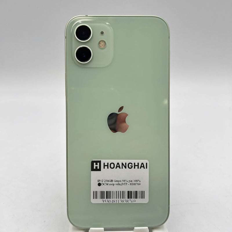 iPhone 12 256GB Xanh Lá 98% pin 100% Máy đã trả hết tiền mạng dùng như Quốc tế Apple (Đã thay pin, móp viền) - HH8769