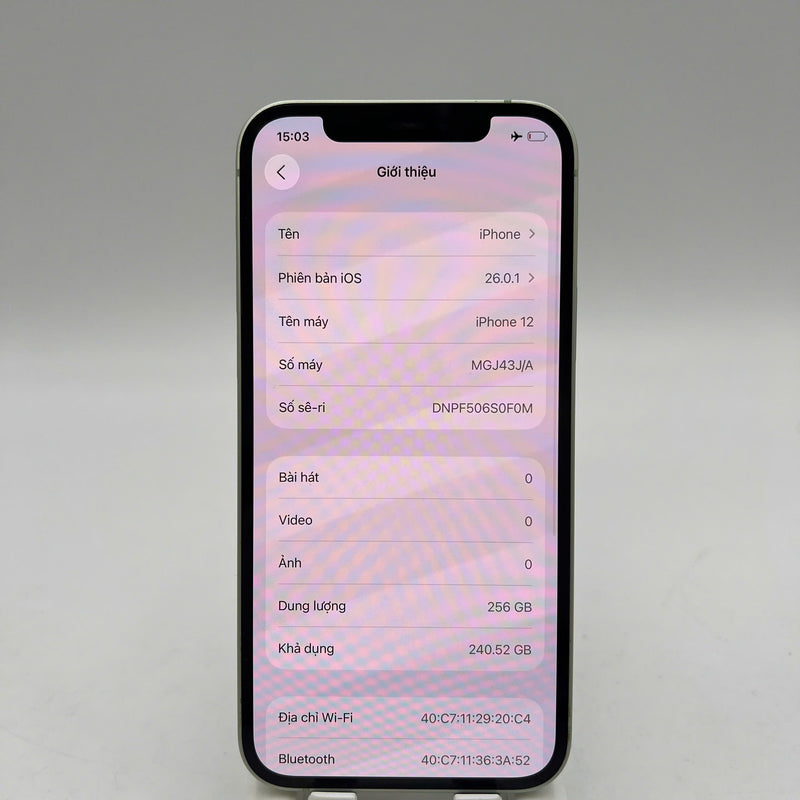 iPhone 12 256GB Xanh Lá 98% pin 100% Máy đã trả hết tiền mạng dùng như Quốc tế Apple (Đã thay pin, móp viền) - HH8769