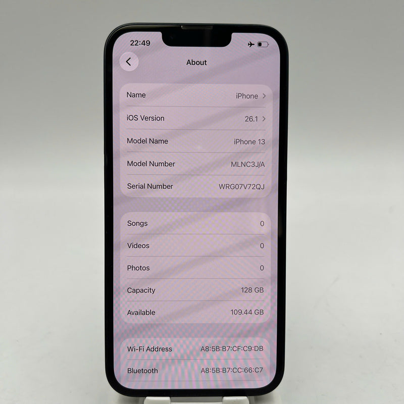 iPhone 13 128GB Đen 98% pin 100% Quốc tế từ SB (Không dùng sim SB - Đã thay pin, ám viền) - HH5880