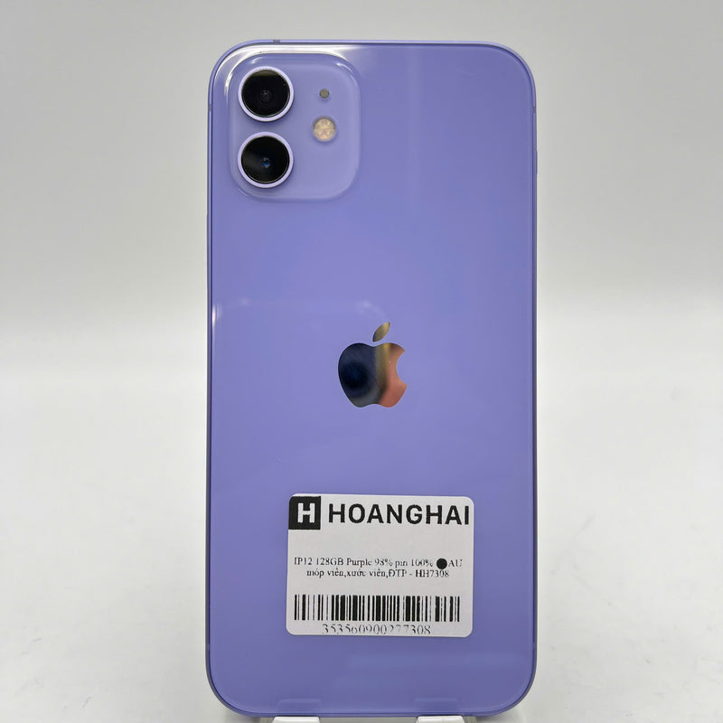 iPhone 12 128GB Tím 98% pin 100% Máy đã trả hết tiền mạng dùng như Quốc tế Apple (móp viền,xước viền,ĐTP) - HH7308