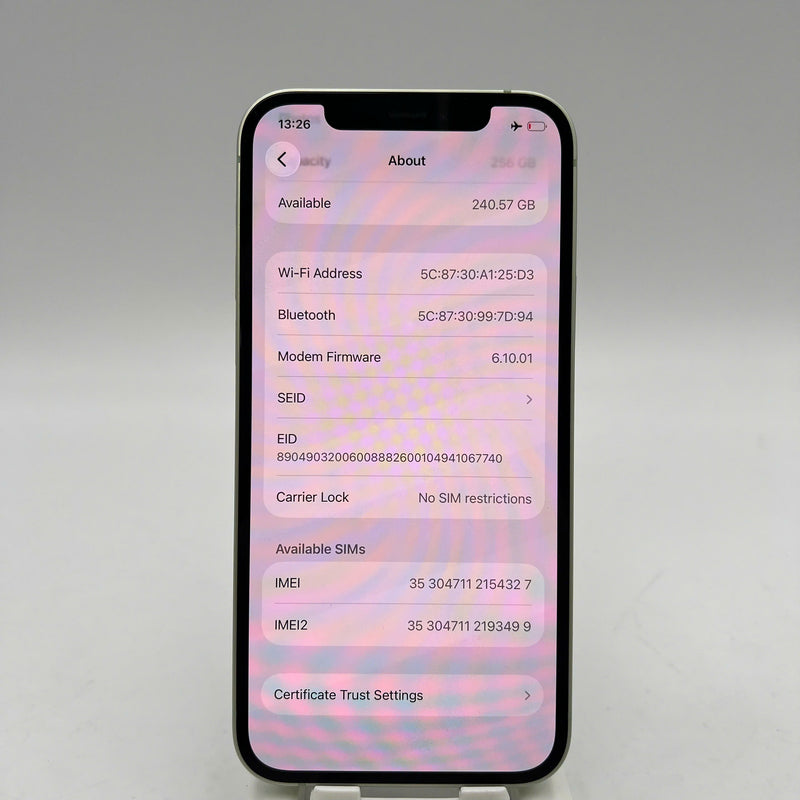 iPhone 12 256GB Xanh Lá 98% pin 100% Máy đã trả hết tiền mạng dùng như Quốc tế Apple (Đã thay pin) - HH4327