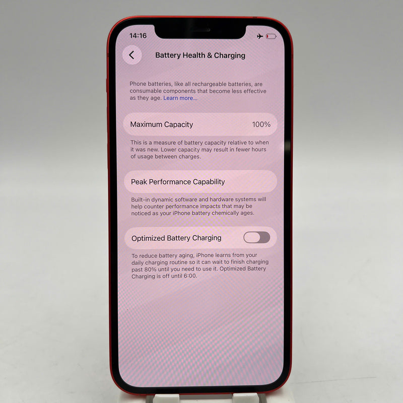 iPhone 12 128GB Đỏ 98% pin 100% Máy đã trả hết tiền mạng dùng như Quốc tế Apple (Đã thay pin) - HH3179