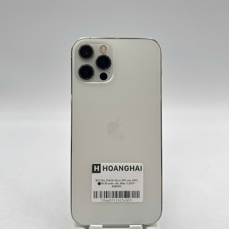iPhone 12 Pro 256GB Trắng 98% pin 100% Máy đã trả hết tiền mạng dùng như Quốc tế Apple (xước viền, đốm 1x,ĐTP) - HH6005