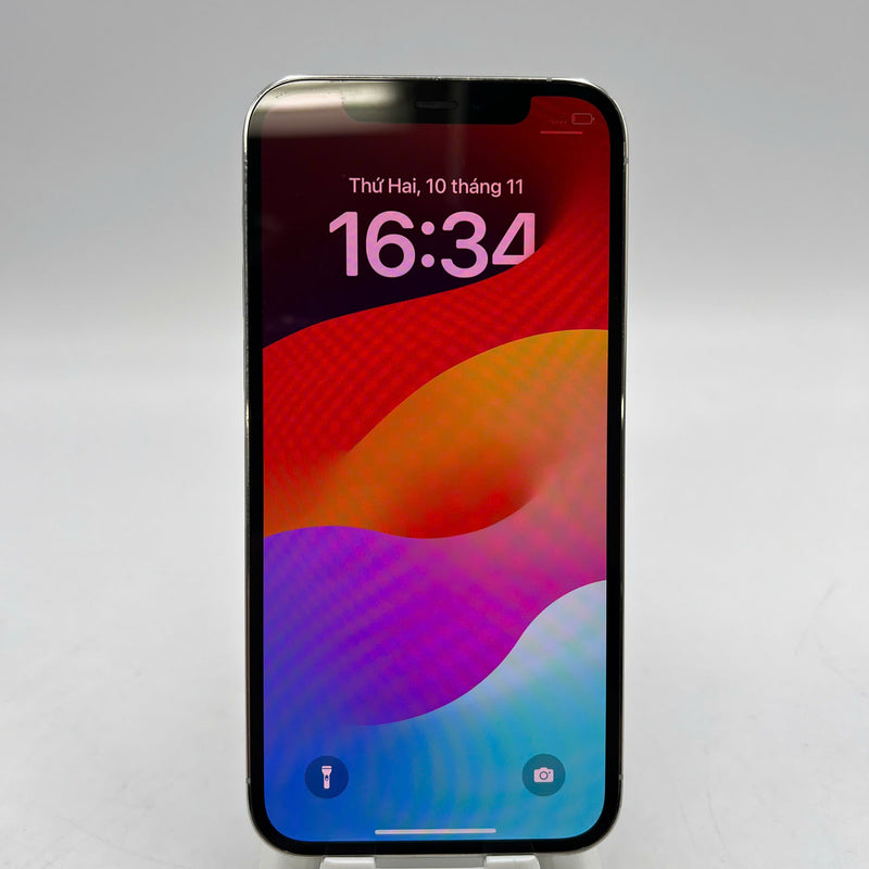 iPhone 12 Pro 256GB Trắng 98% pin 100% Máy đã trả hết tiền mạng dùng như Quốc tế Apple (xước viền, đốm 1x,ĐTP) - HH6005