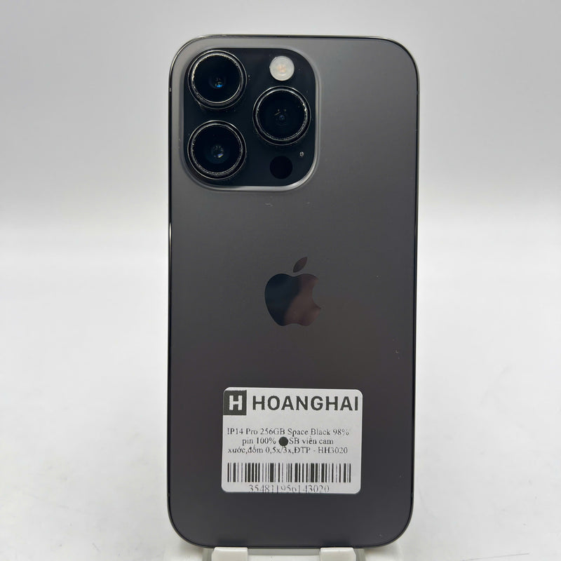 iPhone 14 Pro 256GB Đen 98% pin 100% Máy đã trả hết tiền mạng dùng như Quốc tế Apple (viền cam xước,đốm 0,5x/3x,ĐTP) - HH3020