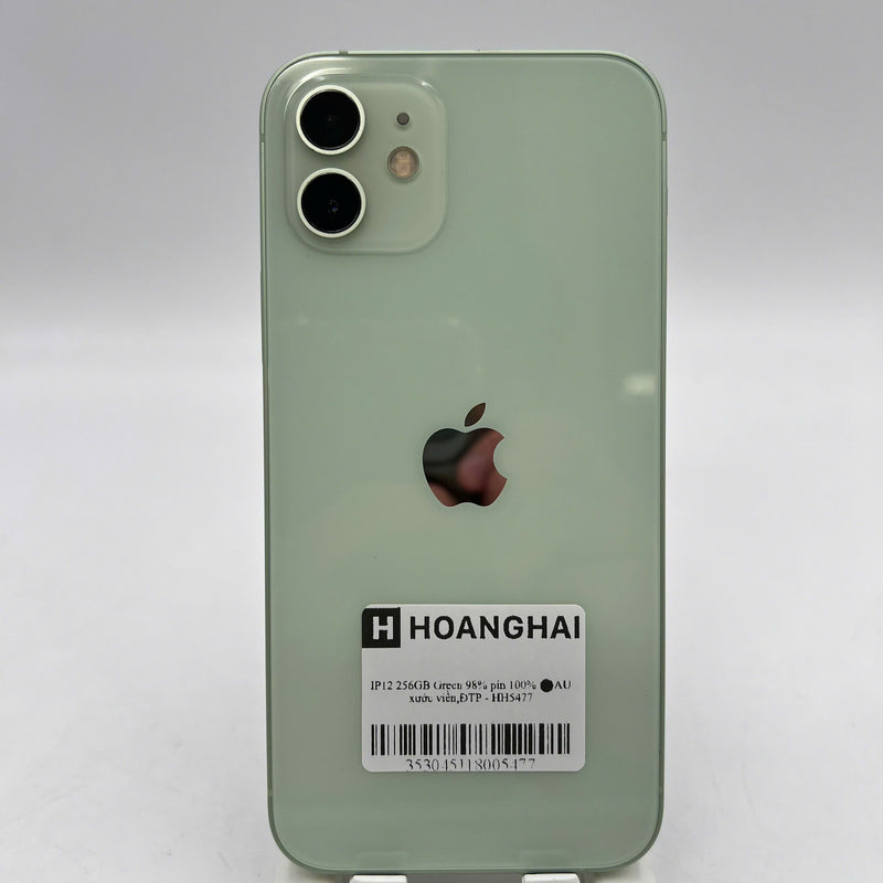 iPhone 12 256GB Xanh Lá 98% pin 100% Máy đã trả hết tiền mạng dùng như Quốc tế Apple (xước viền,ĐTP) - HH5477