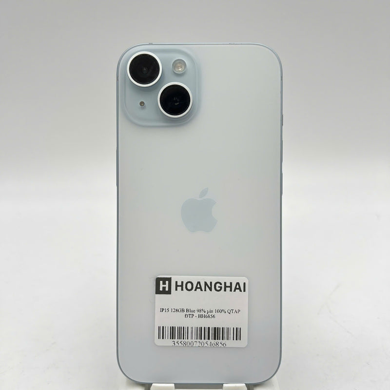 iPhone 15 128GB Xanh Dương 98% pin 100% Quốc tế Apple (Đã thay pin) - HH6856