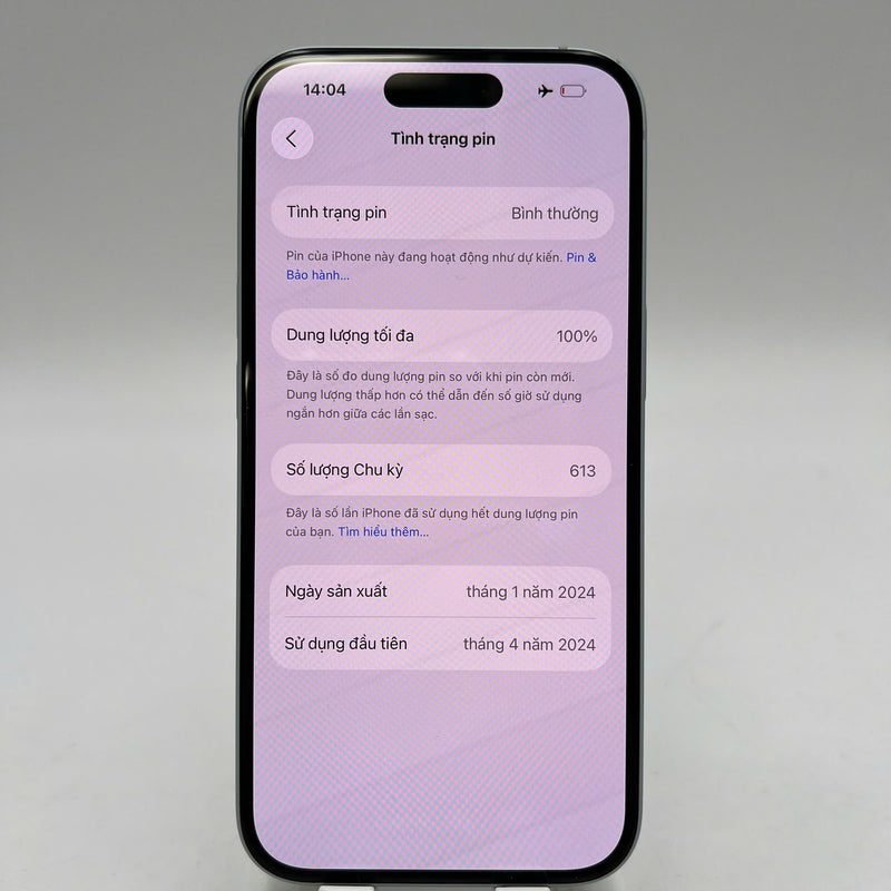 iPhone 15 128GB Xanh Dương 98% pin 100% Quốc tế Apple (Đã thay pin) - HH6856