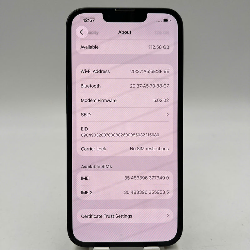 iPhone 13 128GB Đen 98% pin 100% Máy đã trả hết tiền mạng dùng như Quốc tế Apple (xước viền,ám viền,xước viền cam,ĐTP) - HH3490